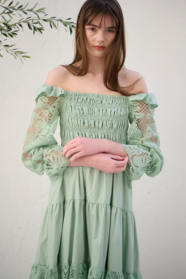 Before Sunset Dress <br> -SAGE-