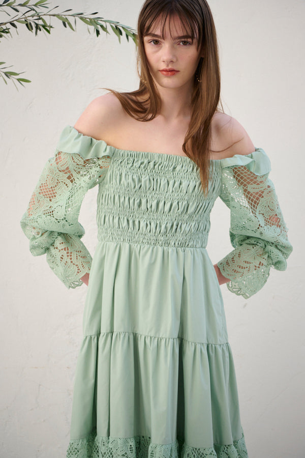 Before Sunset Dress <br> -SAGE-