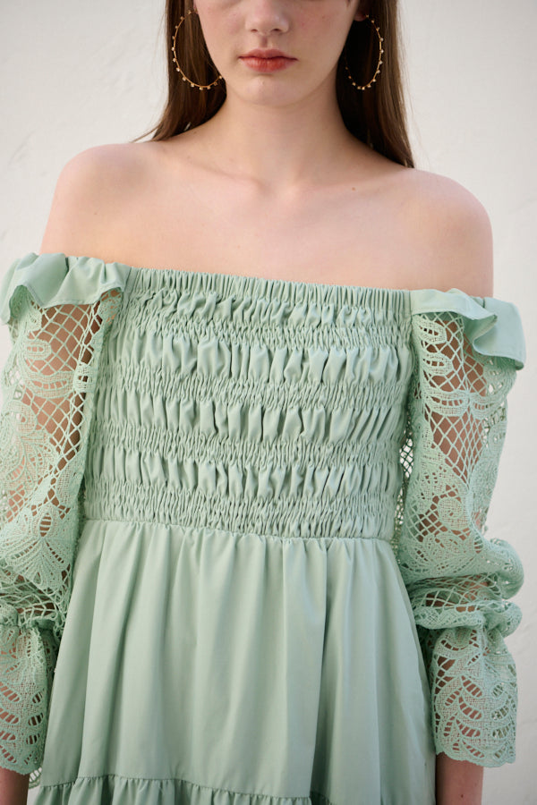 Before Sunset Dress <br> -SAGE-